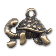 Dije tortuga 13 mm bronce x1