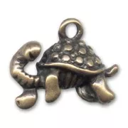 Dije tortuga 13 mm bronce x1