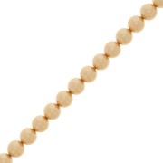 Cuentas nacaradas Preciosa - Round Maxima 4 mm Pearl Effect Gold x30|raw }}