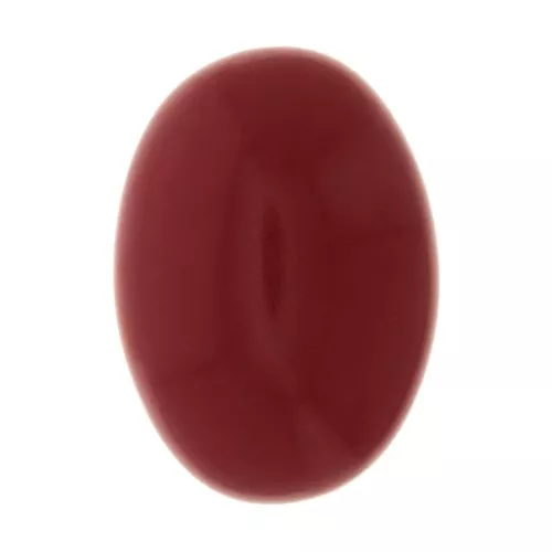 Cabuchón ovalado de cristal 18x13 mm - Imitación coral - Rojo x1