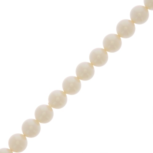 Cuentas nacaradas Preciosa Round Pearl Maxima - 8 mm Pearlescent White x10