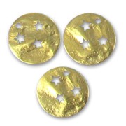 Cequies ajados estrellados 15 mm dorado con oro fino x5|raw }}