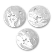 Cequies ajados estrellados 10 mm plateado  x5