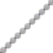Cuentas nacaradas Preciosa Round Pearl Maxima - 8 mm Pearl Effect Light Grey x10