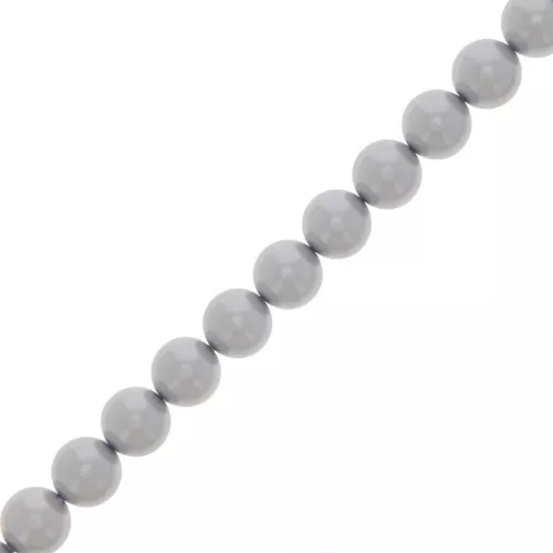 Cuentas nacaradas Preciosa Round Pearl Maxima - 8 mm Pearl Effect Light Grey x10