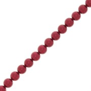 Cuentas nacaradas Preciosa Round Pearl Maxima - 8 mm Pearl Effect Red x10|raw }}