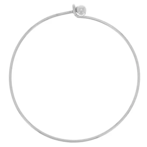 Pulsera cierre de rosca 64 mm plateado