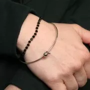 Pulsera cierre de rosca 64 mm plateado