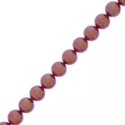 Cuentas nacaradas Preciosa Round Pearl Maxima - 8 mm Pearlescent Red x10