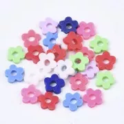 Arandelas flores Heishi de arcilla polimérica 5x1 mm - Multicolore x46cm
