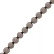 Cuentas nacaradas Preciosa Round Pearl Maxima - 8 mm Pearl Effect Dark Grey x10