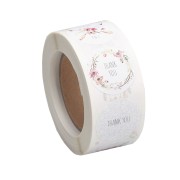 Etiquetas autoadhesivas 25 mm - Thank you - Blancoo - Multicolore pastel x500|raw }}