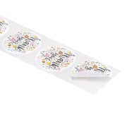 Etiquetas autoadhesivas 25 mm - Thank you - Multicolore x500