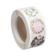 Etiquetas autoadhesivas 25 mm - Thank you - Multicolore x500|raw }}