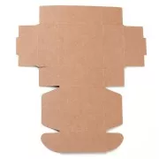 Cajita de cartón con corazón 5.5x5.5x2.5 cm Handmade with Love - Kraft x1