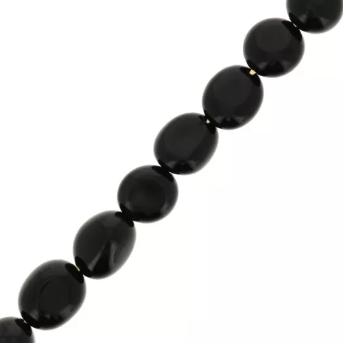 Cuentas nuggets irregulares 5 - 10 mm pierre gemme teñida - Agate negro x10