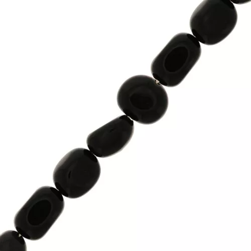 Cuentas nuggets irregulares 8 - 12 mm pierre gemme - Obsidienne noire x6