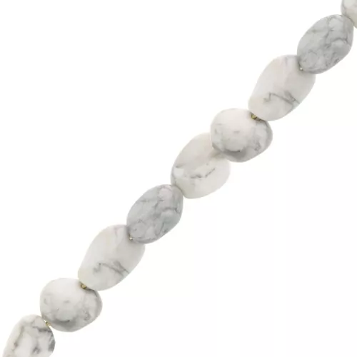 Cuentas nuggets irregulares 6 - 10 mm pierre gemme - Howlite x10