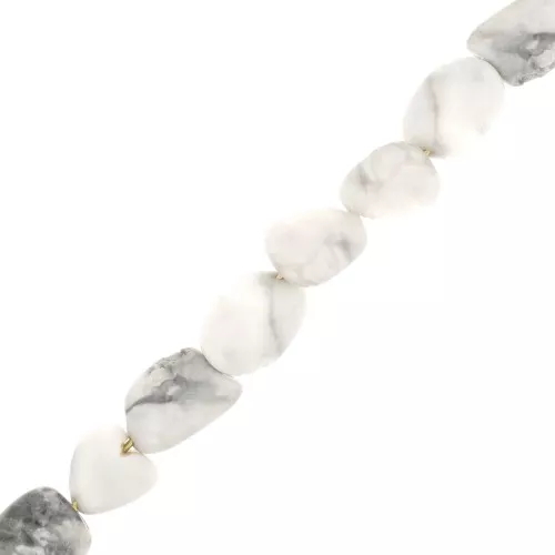 Cuentas nuggets irregulares 8 - 19 mm pierre gemme - Howlite x6