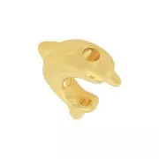 Cuenta delfín 8 mm - Dorado oro fino x1