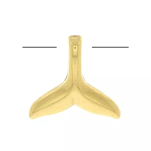 Dije cola de sirena 10 mm - Dorado con oro fino x1