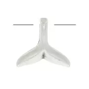 Dije cola de sirena 10 mm - Chapado Plateado envejecido