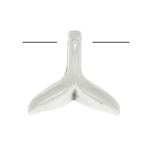 Dije cola de sirena 10 mm - Chapado Plateado envejecido