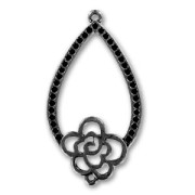 Separador 2 anillas 40 mm black nickel x1