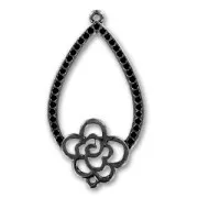 Separador 2 anillas 40 mm black nickel x1