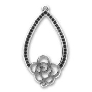 Separador 2 anillas 40 mm plateado antiguo x1|raw }}