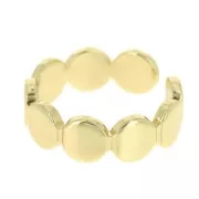 Anillo ajustable - con redondas 6 mm estilo minimalista - Dorado x1