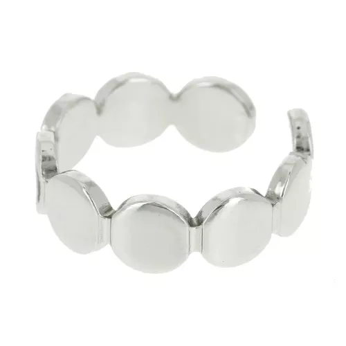 Anillo ajustable - multi-ronds 6 mm estilo minimalista - Rodiado x1