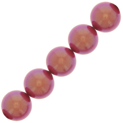 Cuentas nacaradas Preciosa Round Pearl Maxima - 12 mm Pearlescent Red x6