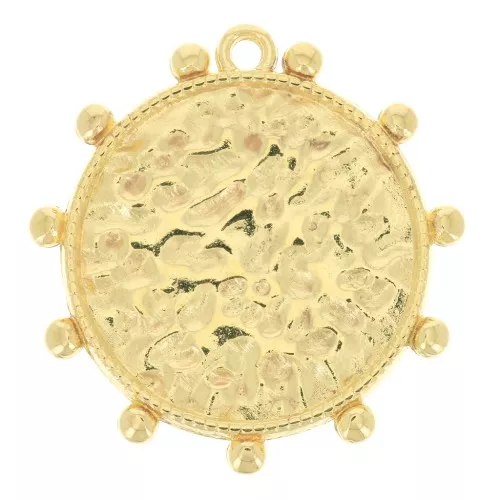 Colgante redondo con bolas 26x25 mm - Dorado con oro fino x1