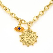 Colgante redondo con bolas 26x25 mm - Dorado con oro fino x1