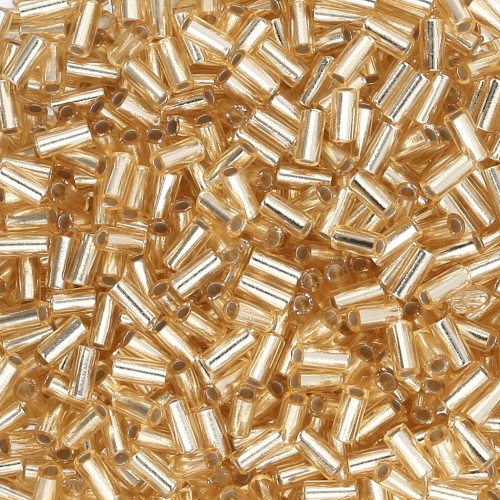 Bugles Miyuki 3 mm BGL1-0003 - Gold Silver Lined x10g