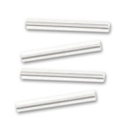 Cuentas de Rocalla Preciosa, tubos de 20 mm, Crystal Silver Lined, 20 g