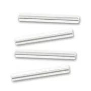 Cuentas de Rocalla Preciosa, tubos de 20 mm, Crystal Silver Lined, 20 g