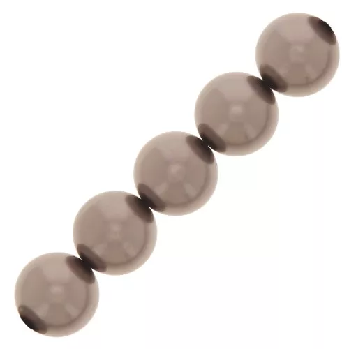 Cuentas nacaradas Preciosa Round Pearl Maxima - 12 mm Pearl Effect Dark Grey x6