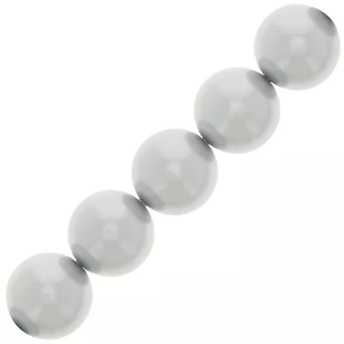 Cuentas nacaradas Preciosa Round Pearl Maxima - 12 mm Pearl Effect Light Grey x6
