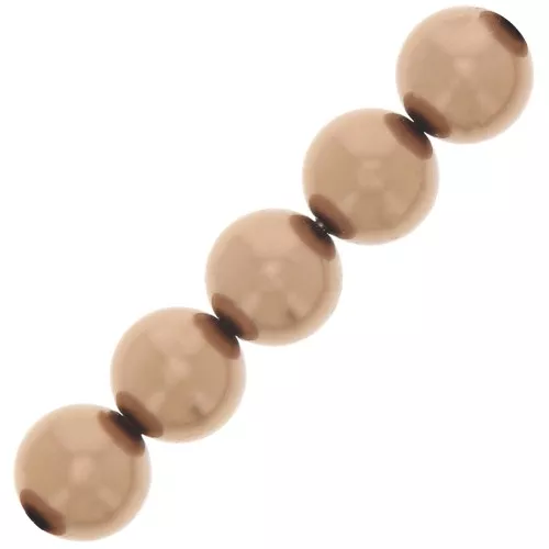 Cuentas nacaradas Preciosa Round Pearl Maxima - 12 mm Pearl Effect Bronze x6