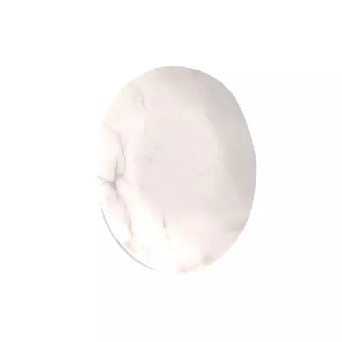 Cabuchón ovalado facetado 8x6 mm Howlite x1