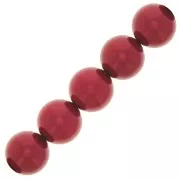 Cuentas nacaradas Preciosa Round Pearl Maxima - 12 mm Pearl Effect Red x6