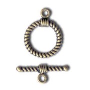 Cierre de aro y barrita espiral 10 mm bronce x1|raw }}