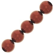 Cuentas nacaradas Preciosa Round Pearl Maxima - 10 mm Pearl Effect Dark Copper x5|raw }}
