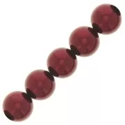 Cuentas nacaradas Preciosa Round Pearl Maxima - 10 mm Pearl Effect Bordeaux x5