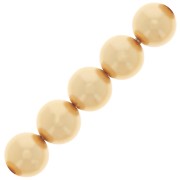Cuentas nacaradas Preciosa Round Pearl Maxima - 10 mm Pearl Effect Gold x5|raw }}