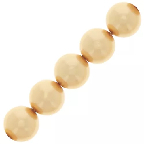 Cuentas nacaradas Preciosa Round Pearl Maxima - 10 mm Pearl Effect Gold x5