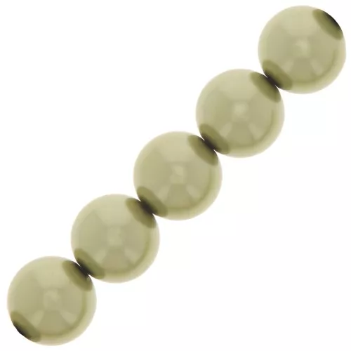 Cuentas nacaradas Preciosa Round Pearl Maxima - 10 mm Pearl Effect Light Green x5