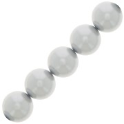 Cuentas nacaradas Preciosa Round Pearl Maxima - 10 mm Pearl Effect Light Grey x5